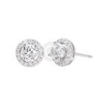 White Gold Earrings in White Diamonds