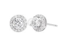 White Gold Earrings in White Diamonds