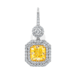 White Gold Necklace in Diamonds and Citrine